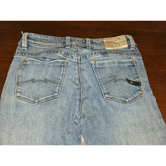 Vintage Y2K Parasuco Mid Rise Embellished Beaded Sequin flare Women's Jeans 28 - Picture 9 of 11